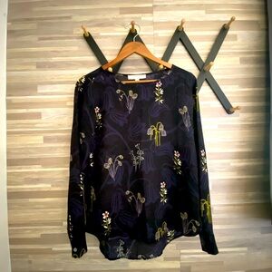 Long sleeve floral LOFT blouse